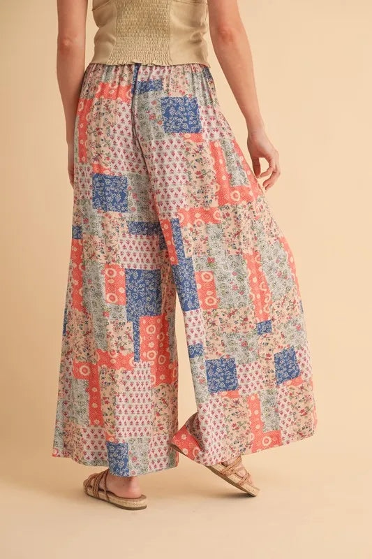 Aemi+Co Printed Wide Leg Pants - Brittney MADE