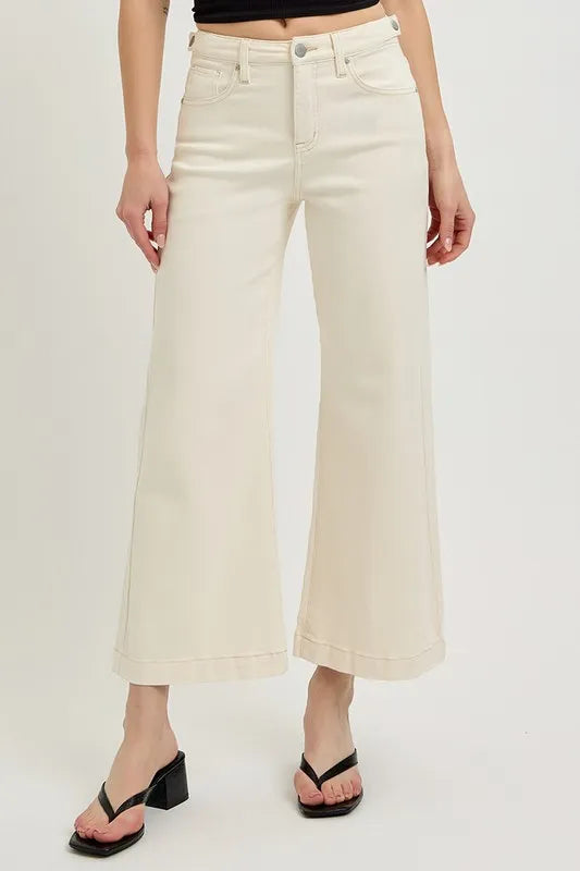 RISEN Full Size Tummy Control Cropped Bootcut Jeans Plus Size - Brittney MADE