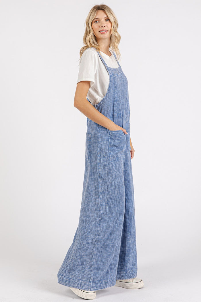 Mittoshop Textured Wide Leg Overalls - Brittney MADE