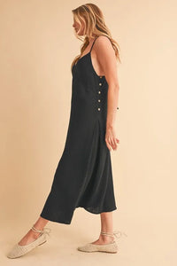 Aemi+Co Side Button Midi Cami Dress - Brittney MADE