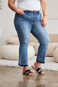Judy Blue Full Size Release Hem Cropped Bootcut Jeans - Brittney MADE