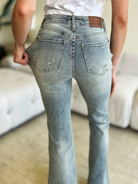 Judy Blue Full Size Mid Rise Flare Jeans - Brittney MADE