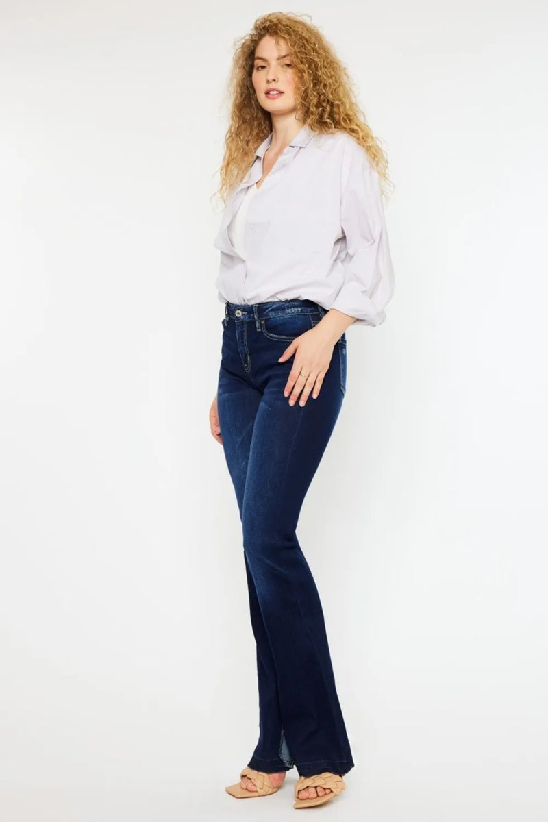 Kancan Mid Rise Slim Flare Jeans - Brittney MADE