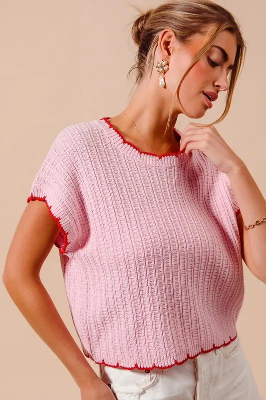 SO ME Textured Light Weight Sweater Dolman Top - Brittney MADE