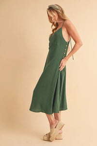 Aemi+Co Side Button Midi Cami Dress - Brittney MADE