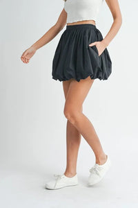 MABLE Poplin Bubble Mini Skirt - Brittney MADE