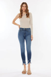 Kancan Raw Hem High Waist Cropped Jeans - Brittney MADE