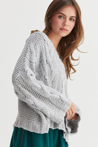 HYFVE Cable Knit V-Neck Sweater - Brittney MADE