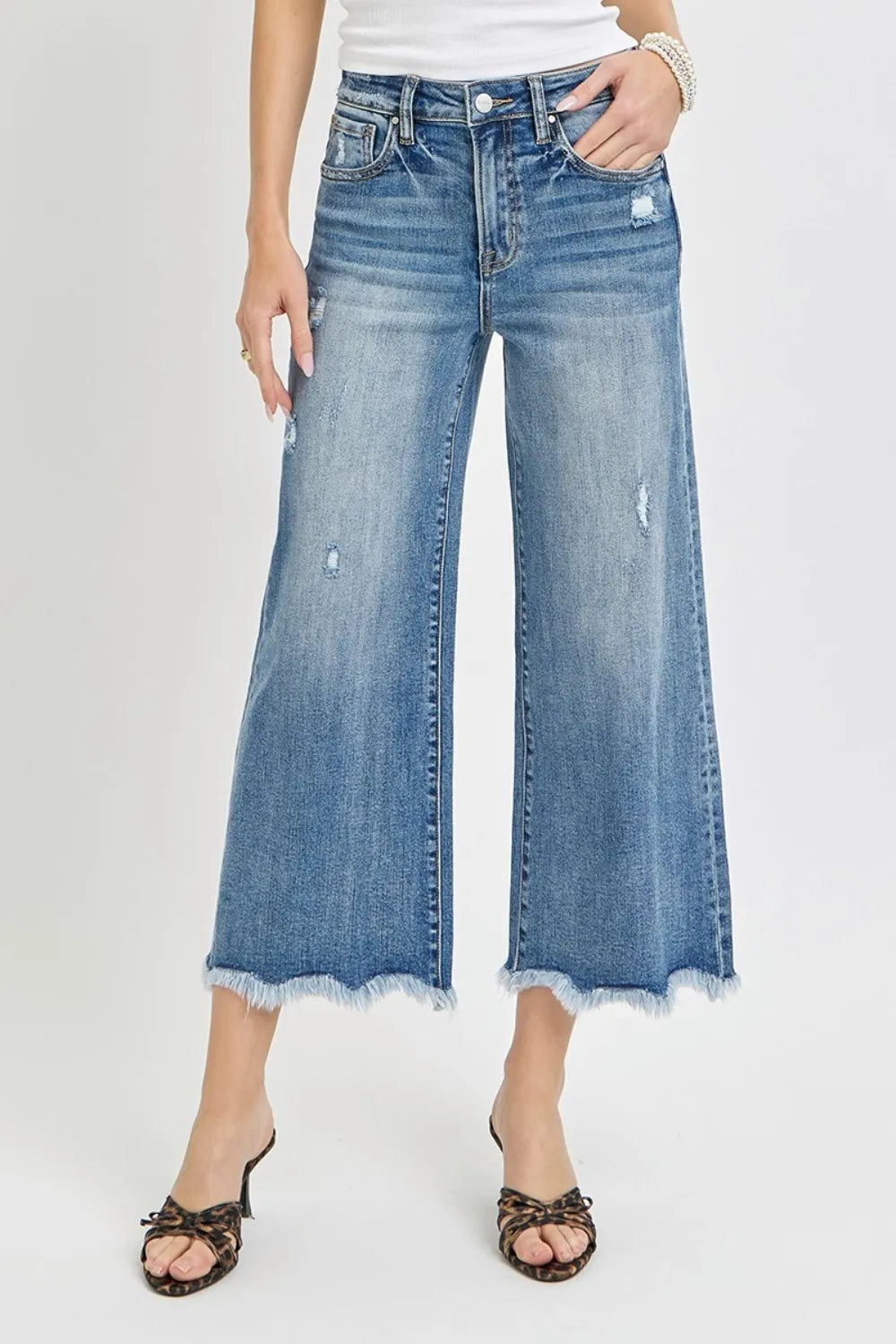 Risen High Rise Cropped Flare Jeans - Brittney MADE