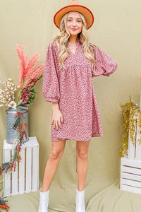 And The Why Leopard Print Baby Doll Mini Dress - Brittney MADE