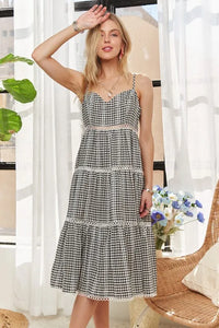 ADORA Gingham Detail Washed Dress - Brittney MADE