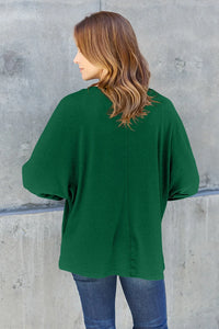 Double Take Full Size Round Neck Long Sleeve T-Shirt - Brittney MADE