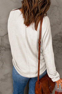 Double Take Full Size Round Neck Long Sleeve T-Shirt - Brittney MADE
