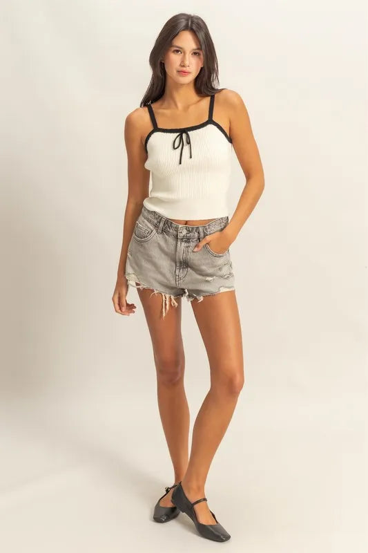 HYFVE Square Neck Ribbed Knit Cami - Brittney MADE