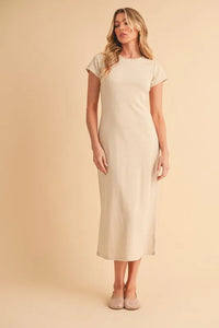 Aemi+Co Short Sleeve Midi Tee Dress - Brittney MADE