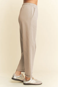 Davi & Dani Round Neck Short Sleeve Top and Pants Set - Brittney MADE