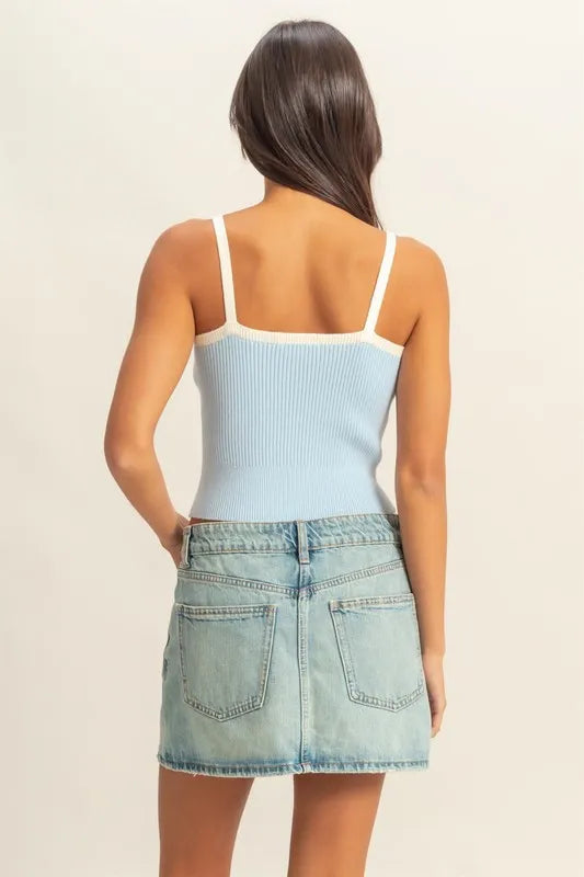 HYFVE Square Neck Ribbed Knit Cami - Brittney MADE