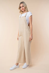 White Birch Sleeveless Wide Leg Jumpsuit - Brittney MADE