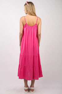 VERY J Ruffled A-Line Midi Cami Dress - Brittney MADE