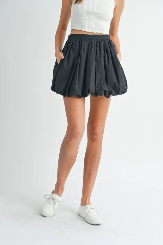MABLE Poplin Bubble Mini Skirt - Brittney MADE
