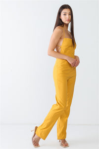 Doreli Group Backless Tied Spaghetti Strap Sleeveless Jumpsuit - Brittney MADE