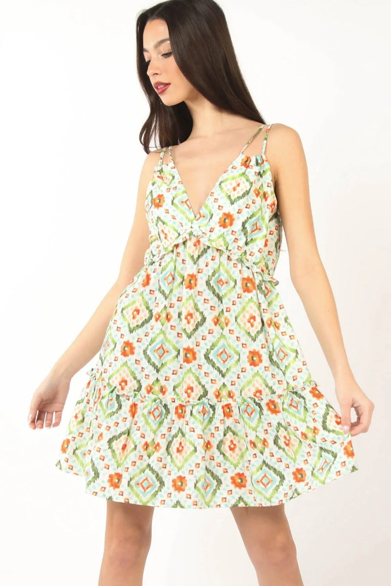 VERY J Floral Back Smocked Ruffled Mini Dress - Brittney MADE