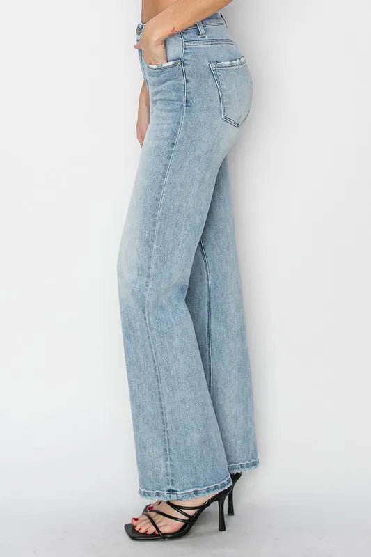 RISEN Full Size High Rise Straight Jeans Plus Size - Brittney MADE