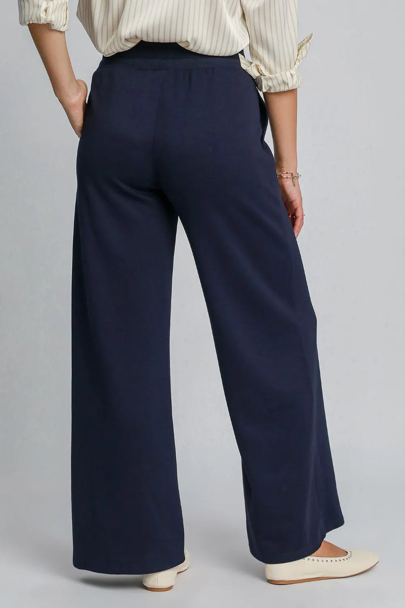 Umgee Drawstring Wide Leg Pants with Pockets - Brittney MADE
