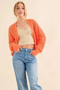 And The Why Fishnet Knitting Bolero Cardigan - Brittney MADE
