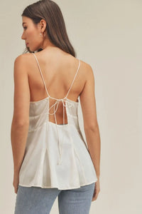 Aemi + Co Tie Back V-Neck Cami - Brittney MADE