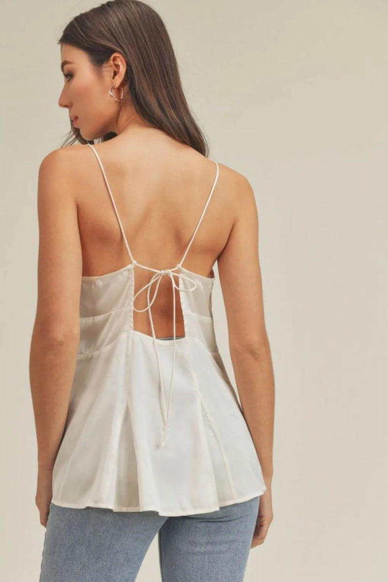 Aemi + Co Tie Back V-Neck Cami - Brittney MADE