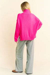 Davi & Dani Rhinestone Elastic Waist Wide Leg Pants - Brittney MADE