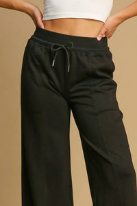 Umgee Drawstring Wide Leg Pants with Pockets - Brittney MADE