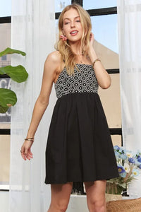 ADORA Sleeveless Mix Babydoll Dress - Brittney MADE