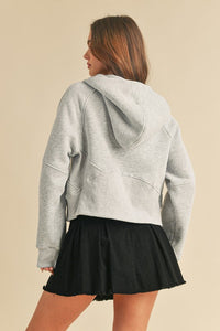 Aemi + Co Half Zip Raglan Sleeve Hoodie with Kangaroo Pocket - Brittney MADE