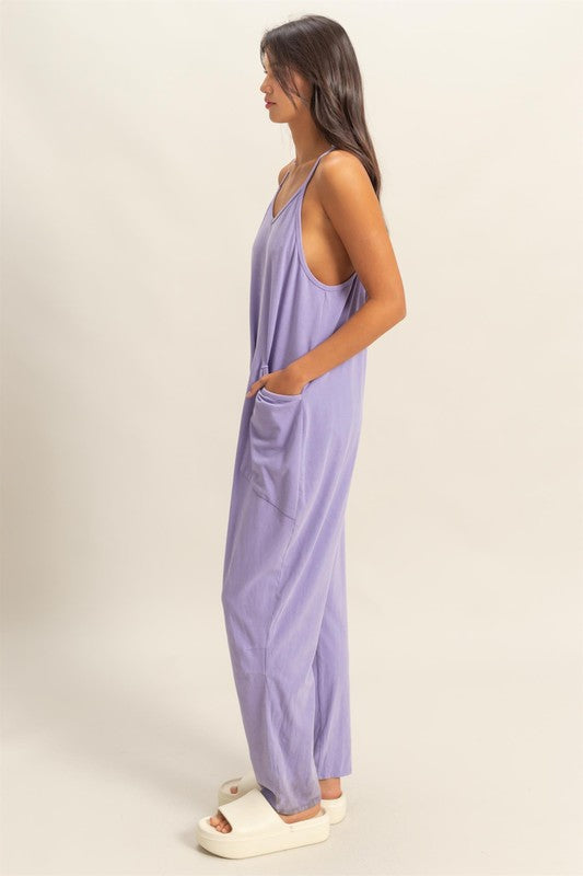 HYFVE Relaxed Fit Mineral Washed Overalls with Pockets - Brittney MADE