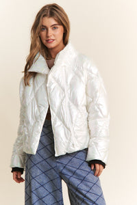 J.NNA Quilted Mock Neck Puffer Jacket - Brittney MADE
