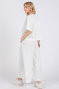 Ces Femme Half Button Half Sleeve Top and Pants Set - Brittney MADE