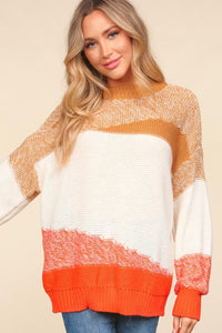 Haptics Color Block Long Sleeve Sweater - Brittney MADE