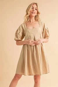 Aemi + Co Square Neck Babydoll Dress with Pockets - Brittney MADE