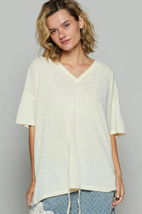 POL V-Neck Half Sleeve T-Shirt - Brittney MADE