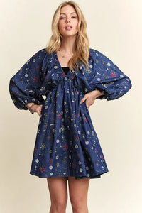 ADORA Batwing Sleeves Floral Dress - Brittney MADE