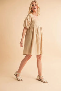 Aemi + Co Square Neck Babydoll Dress with Pockets - Brittney MADE