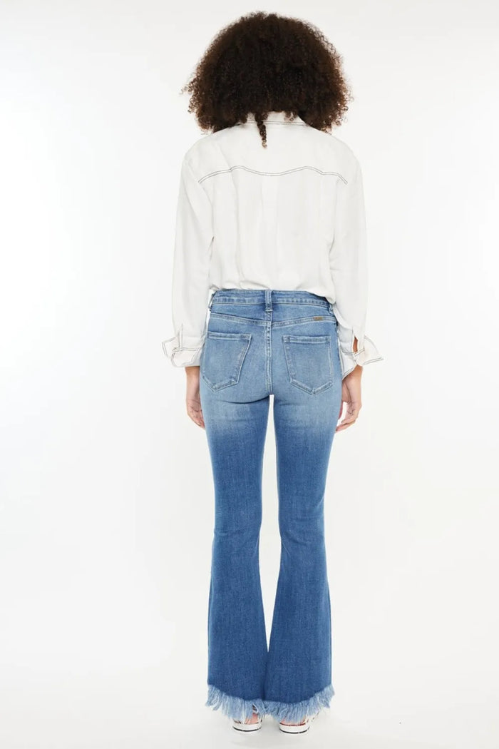 Kancan High Rise Frayed Hem Jeans - Brittney MADE