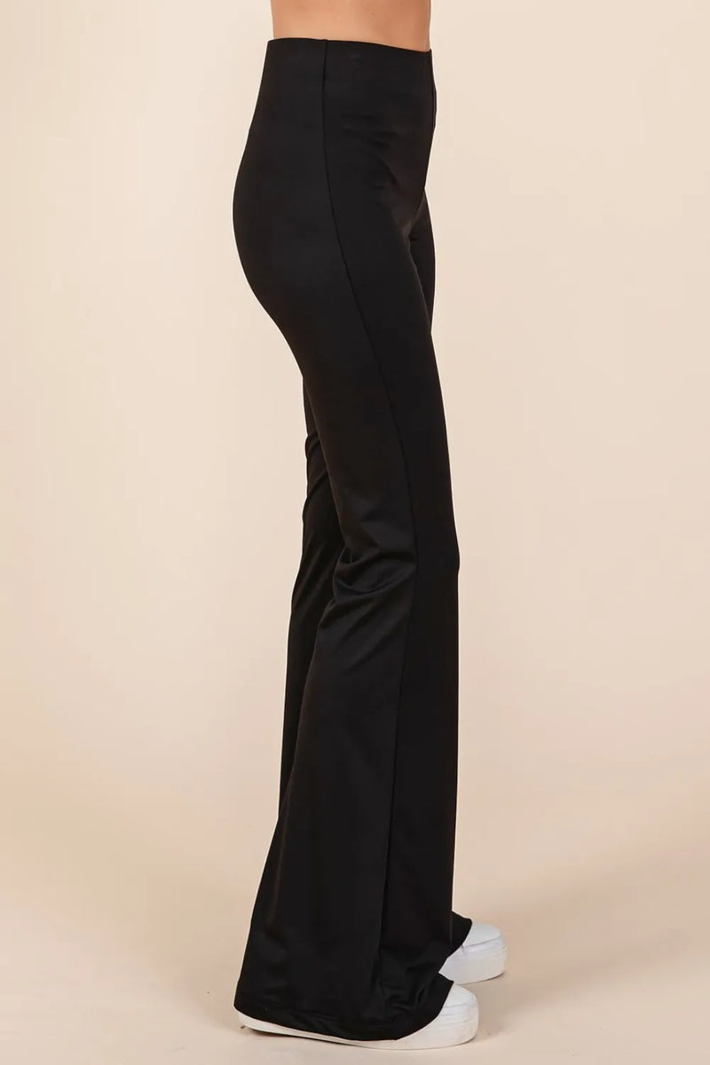Mittoshop Stretchy Soft Elastic Waist Flare Pants - Brittney MADE