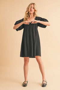 Aemi + Co Square Neck Babydoll Dress with Pockets - Brittney MADE