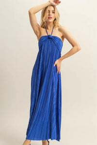 HYFVE Knotted Detail Halter Neck Flowy Maxi Dress - Brittney MADE