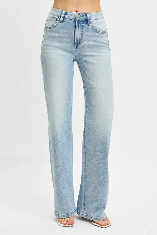 RISEN High Rise Wide Leg 90's Jeans - Brittney MADE