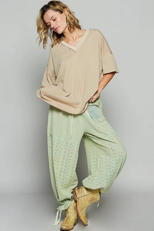 POL V-Neck Half Sleeve T-Shirt - Brittney MADE