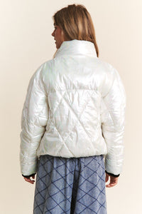 J.NNA Quilted Mock Neck Puffer Jacket - Brittney MADE